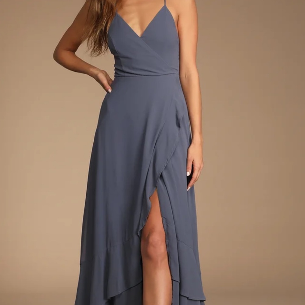 Dusty blue Lulu’s Maxi dress